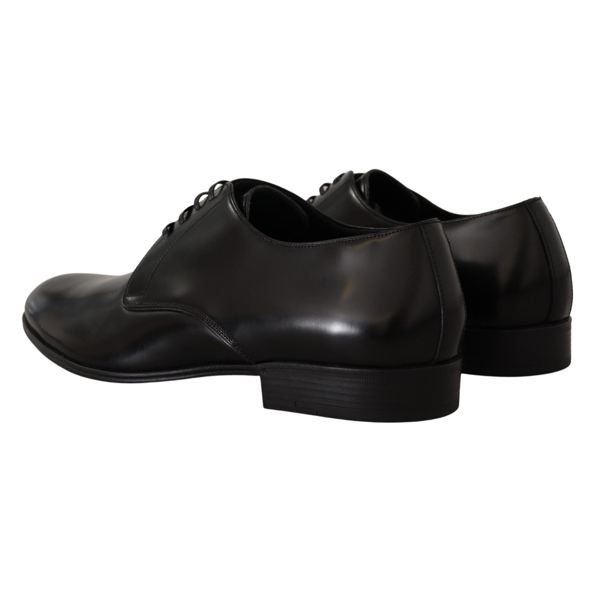 Dolce & Gabbana Elegant Black Leather Derby Shoes