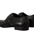 Dolce & Gabbana Elegant Black Leather Derby Shoes