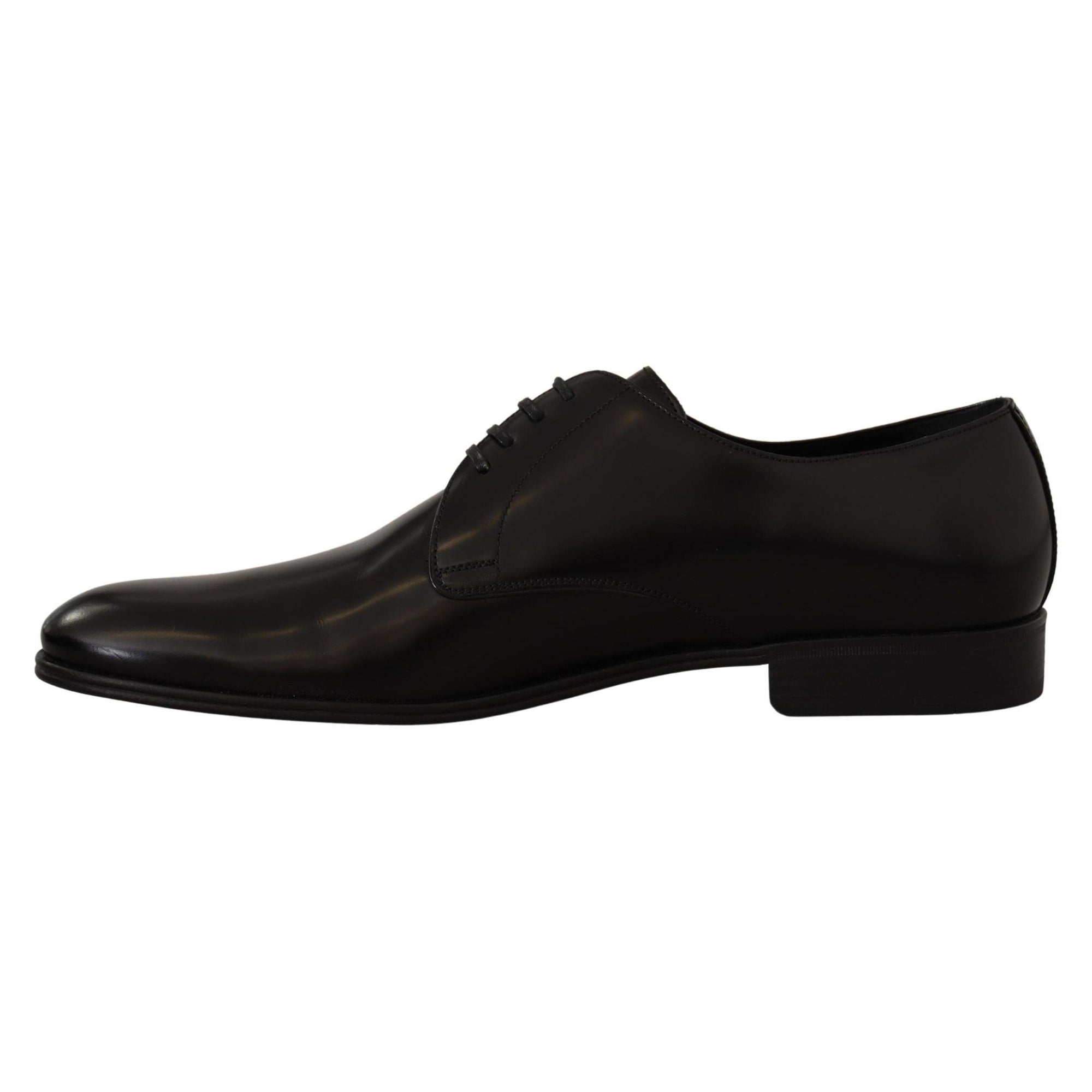 Dolce & Gabbana Elegant Black Leather Derby Shoes
