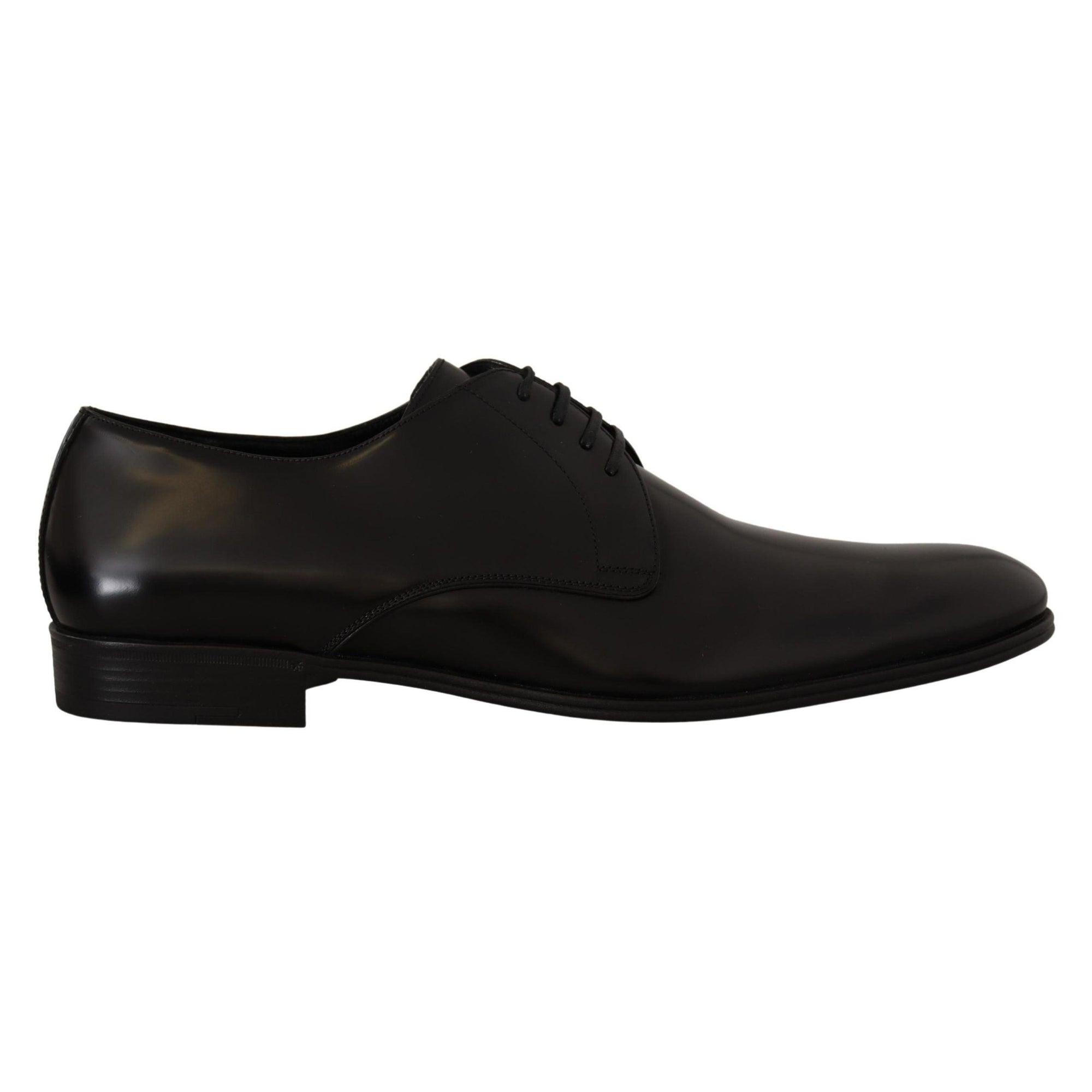Dolce & Gabbana Elegant Black Leather Derby Shoes