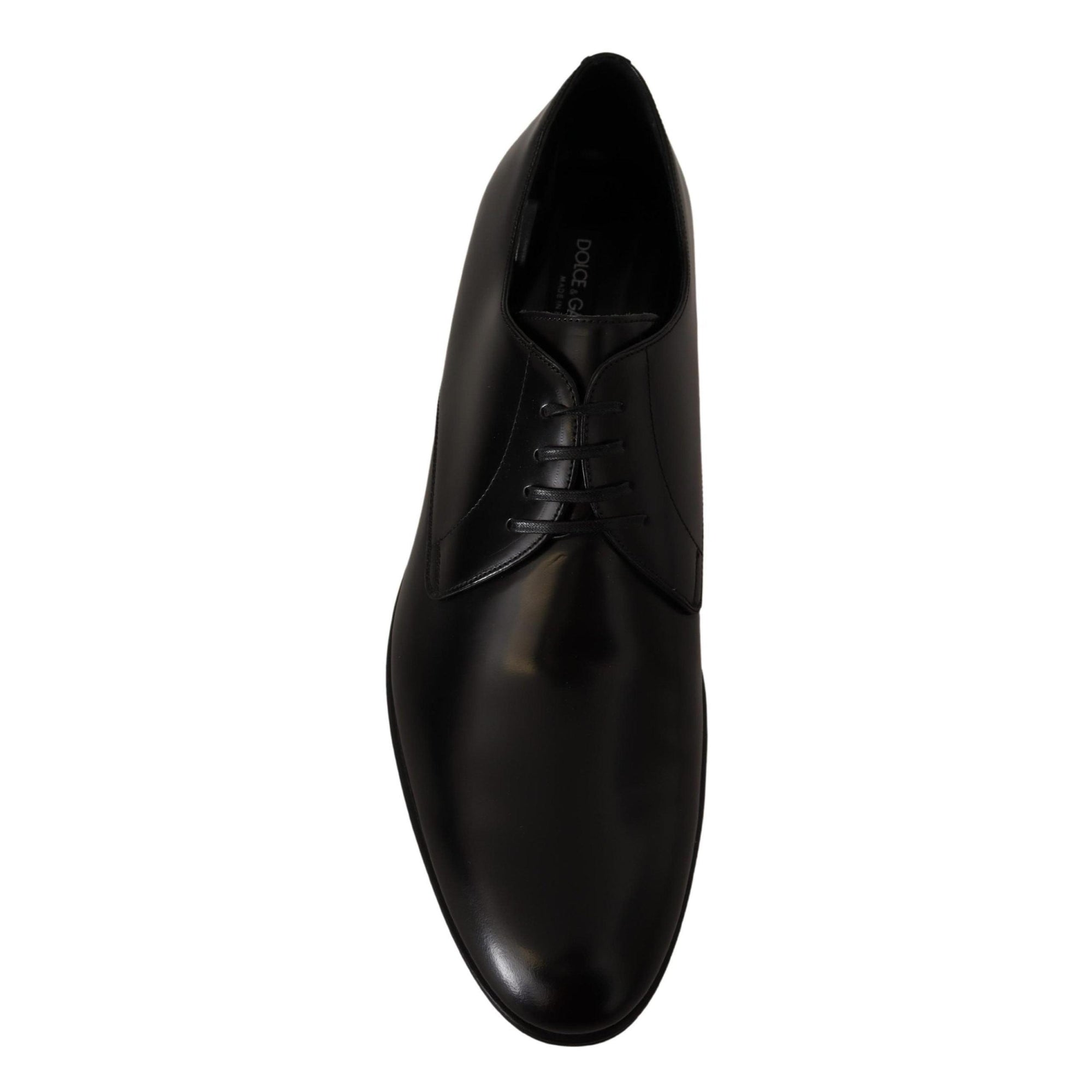 Dolce & Gabbana Elegant Black Leather Derby Shoes