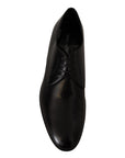 Dolce & Gabbana Elegant Black Leather Derby Shoes