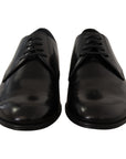 Dolce & Gabbana Elegant Black Leather Derby Shoes