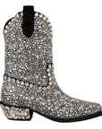 Dolce & Gabbana Crystal-Embellished Black Suede Boots