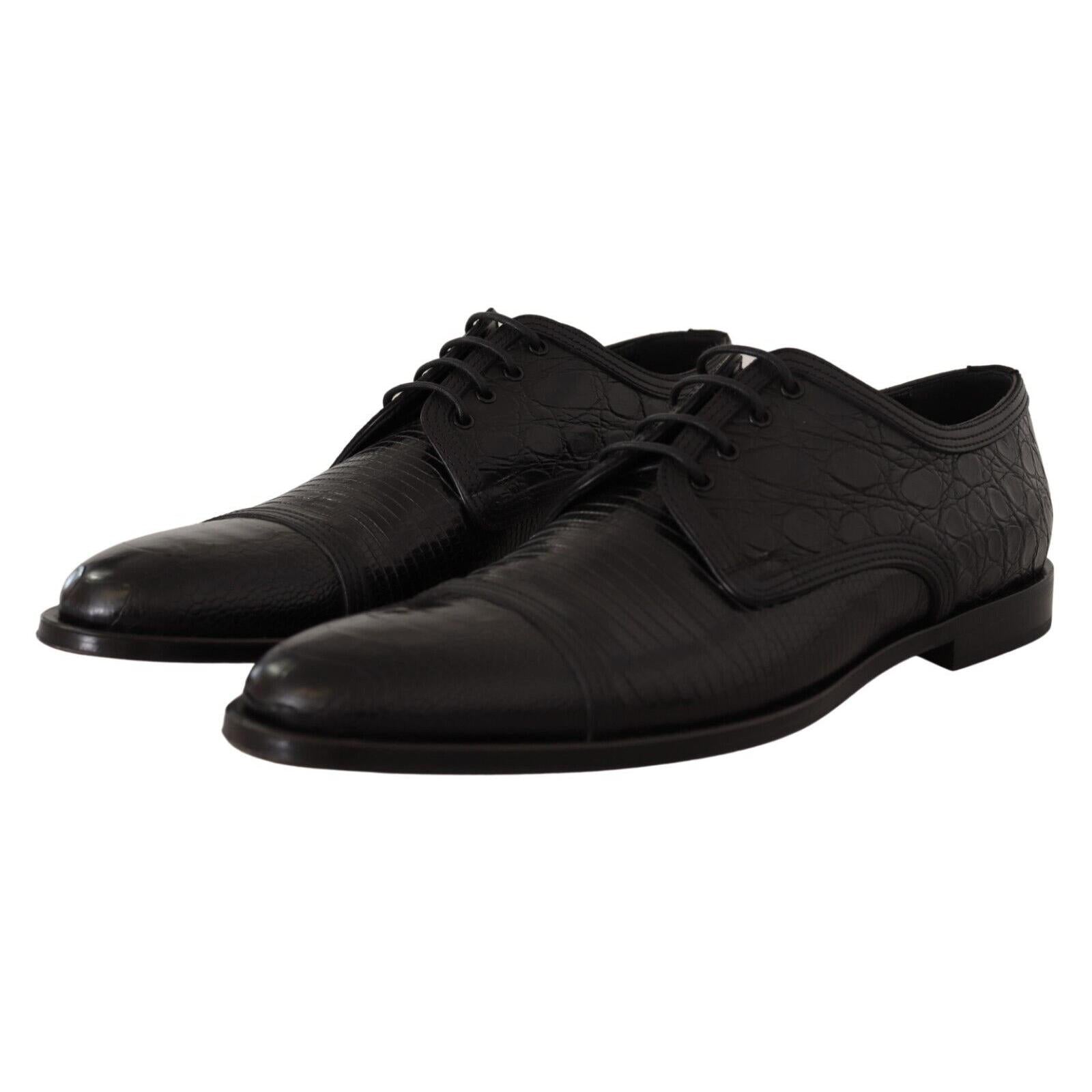 Dolce & Gabbana Exotic Leather Formal Lace-Up Shoes