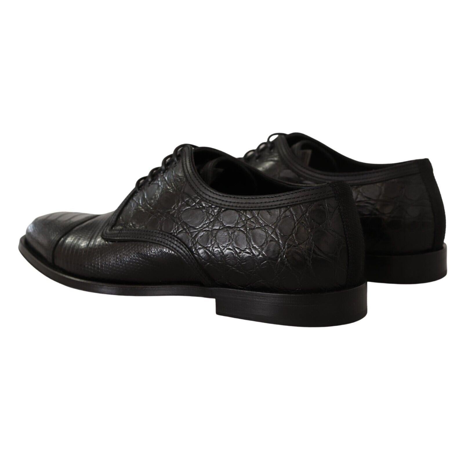 Dolce & Gabbana Exotic Leather Formal Lace-Up Shoes