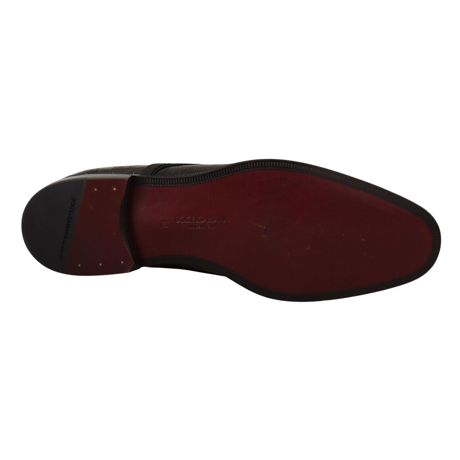 Dolce & Gabbana Exotic Leather Formal Lace-Up Shoes