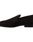 Dolce & Gabbana Black Floral Brocade Slippers