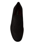 Dolce & Gabbana Black Floral Brocade Slippers