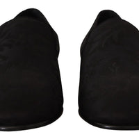 Dolce & Gabbana Elegant Jacquard Slide On Loafers Flats