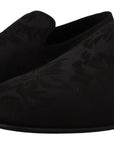 Dolce & Gabbana Elegant Jacquard Slide On Loafers Flats