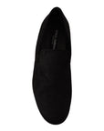 Dolce & Gabbana Elegant Jacquard Slide On Loafers Flats