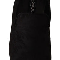 Dolce & Gabbana Elegant Jacquard Slide On Loafers Flats