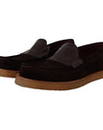 Dolce & Gabbana Elegant Suede Crocodile Loafers in Brown