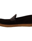 Dolce & Gabbana Elegant Suede Crocodile Loafers in Brown