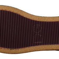 Dolce & Gabbana Elegant Suede Crocodile Loafers in Brown