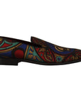 Dolce & Gabbana Multicolor Jacquard Slide-On Loafer Slippers