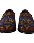 Dolce & Gabbana Multicolor Jacquard Slide-On Loafer Slippers