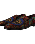 Dolce & Gabbana Multicolor Jacquard Slide-On Loafer Slippers