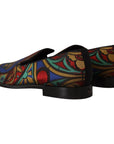 Dolce & Gabbana Multicolor Jacquard Slide-On Loafer Slippers