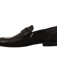 Dolce & Gabbana Elegant Crocodile Leather Moccasin Shoes