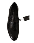 Dolce & Gabbana Elegant Crocodile Leather Moccasin Shoes