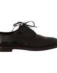 Dolce & Gabbana Elegant Black Leather Derby Formal Shoes