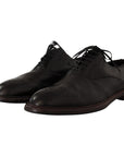 Dolce & Gabbana Elegant Black Leather Derby Formal Shoes