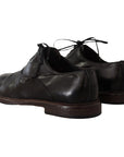 Dolce & Gabbana Elegant Black Leather Derby Formal Shoes