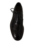 Dolce & Gabbana Elegant Black Leather Derby Formal Shoes