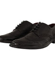Dolce & Gabbana Elegant Calfskin Derby Oxford Wingtips