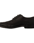 Dolce & Gabbana Elegant Calfskin Derby Oxford Wingtips