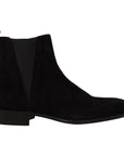 Dolce & Gabbana Elegant Suede Leather Chelsea Boots