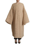 Dolce & Gabbana Elegant Beige Cashmere Overcoat Jacket