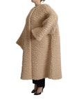 Dolce & Gabbana Elegant Beige Cashmere Overcoat Jacket