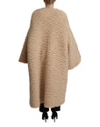 Dolce & Gabbana Elegant Beige Cashmere Overcoat Jacket