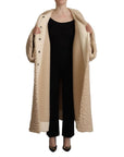 Dolce & Gabbana Elegant Beige Cashmere Overcoat Jacket