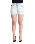 Dolce & Gabbana Chic White Denim Mid-Waisted Shorts