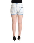 Dolce & Gabbana Chic White Denim Mid-Waisted Shorts