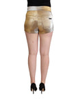 Dolce & Gabbana Elegant Metallic Gold Hot Pants