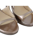 Jimmy Choo Ballet Pink Liquid Mirror Leather Sandals