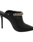 Jimmy Choo Elegant Black Gold Leather Pumps