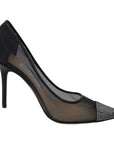 Jimmy Choo Elegant Black Mesh Crystal Pumps