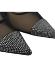 Jimmy Choo Elegant Black Mesh Crystal Pumps