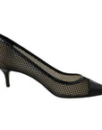 Jimmy Choo Chic Patent Mesh Pointed Pumps