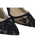 Jimmy Choo Navy Lancer Leather Pumps Elegance Unleashed