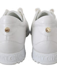 Jimmy Choo Elegant White Leather Sneakers