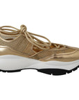 Jimmy Choo Golden Glamour Mesh Leather Sneakers