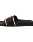 Dolce & Gabbana Elegant Black Leather Slide Sandals for Her