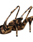 Dolce & Gabbana Tiger Pattern Slingback Heels Pumps